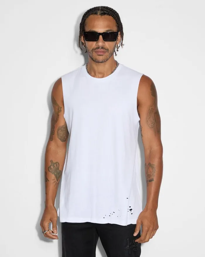 Ksubi Sioux Cut Tee Vintage White Mens TShirts