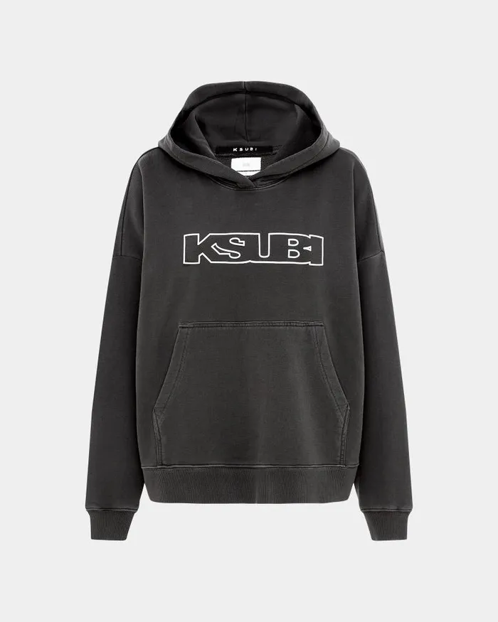 Ksubi Sott Slouch Hoodie Charcoal Womens Sweats