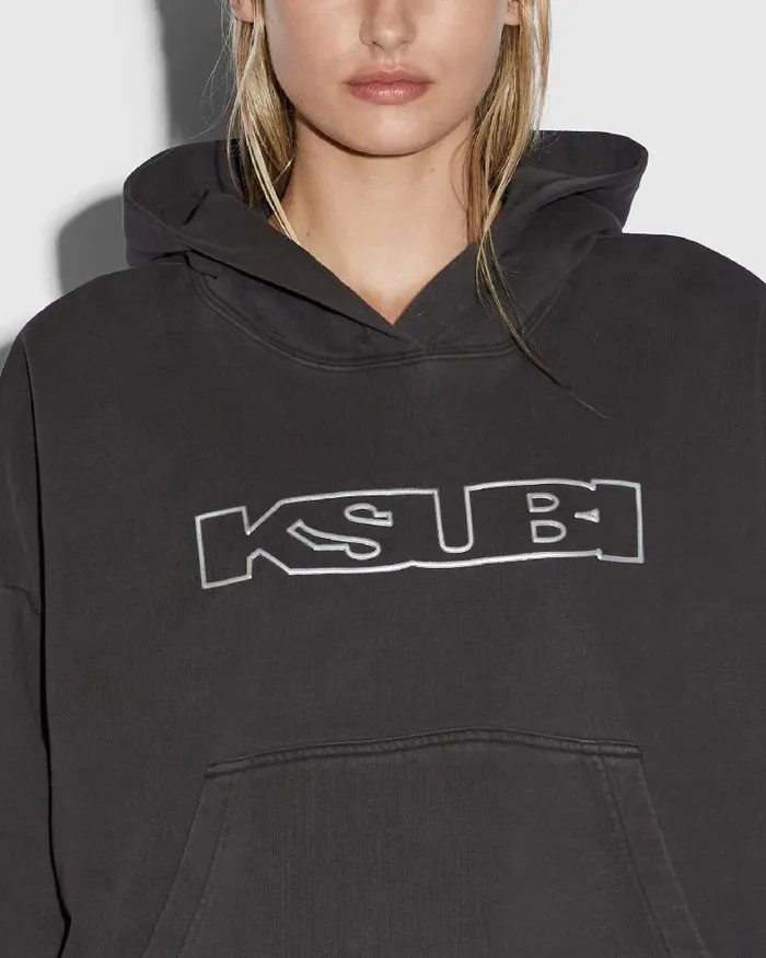 Ksubi Sott Slouch Hoodie Charcoal Womens Sweats