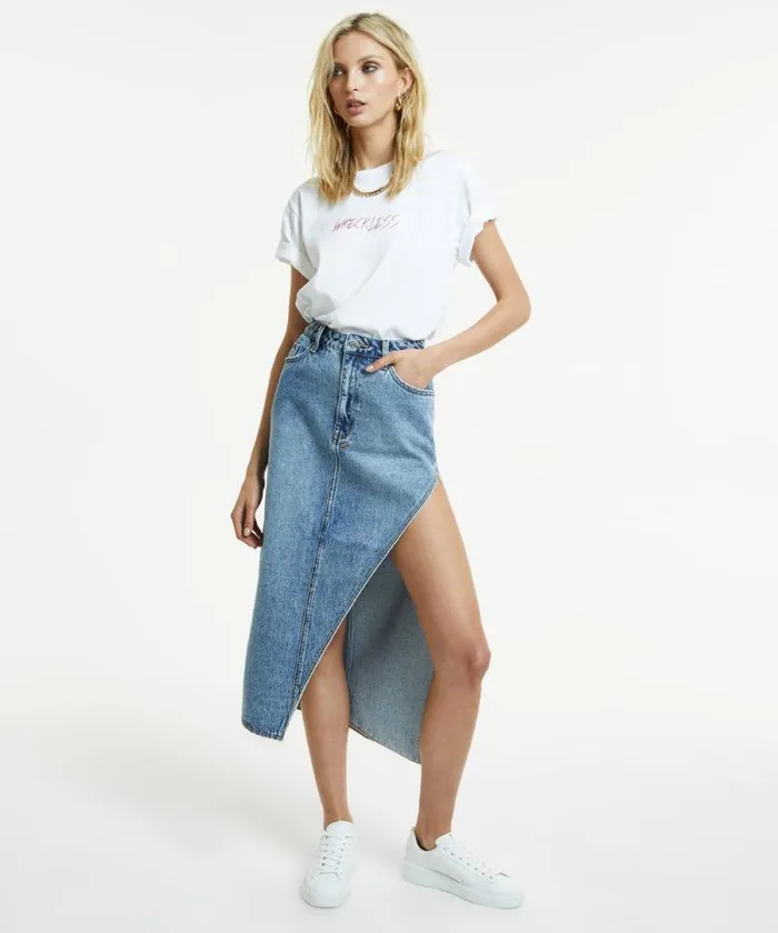Ksubi Synergy Skirt Vibez Womens Denim Skirts
