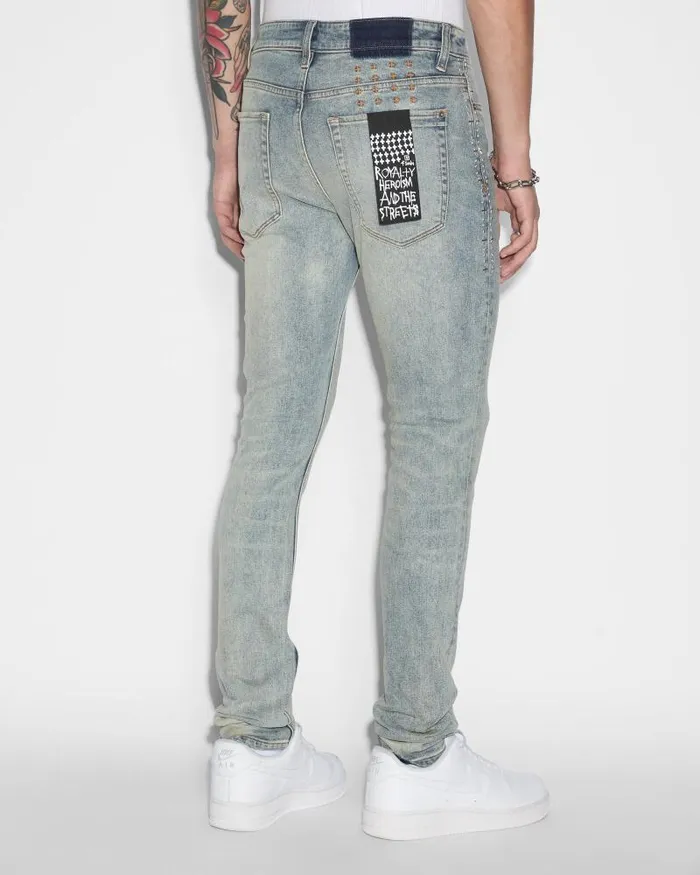 Ksubi Van Winkle Sky High Metalik Mens Skinny