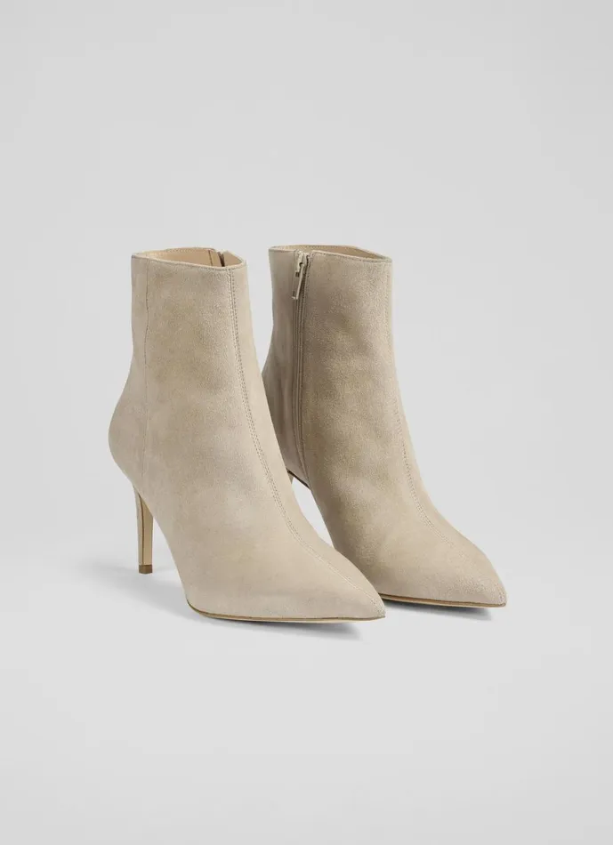 LKBennett Boots Women Aster Light Taupe Stiletto Ankle Boot