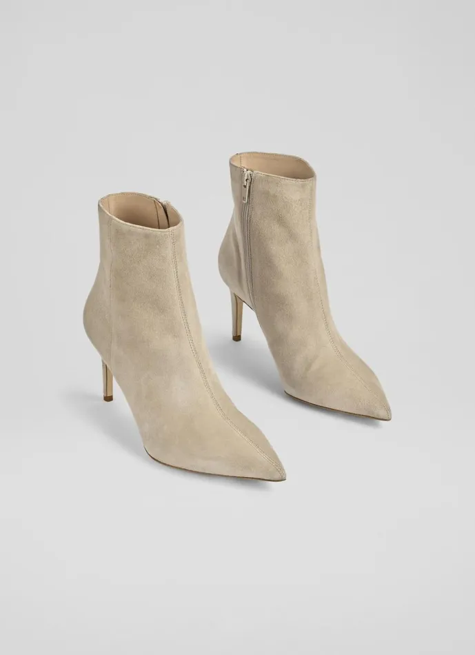 LKBennett Boots Women Aster Light Taupe Stiletto Ankle Boot