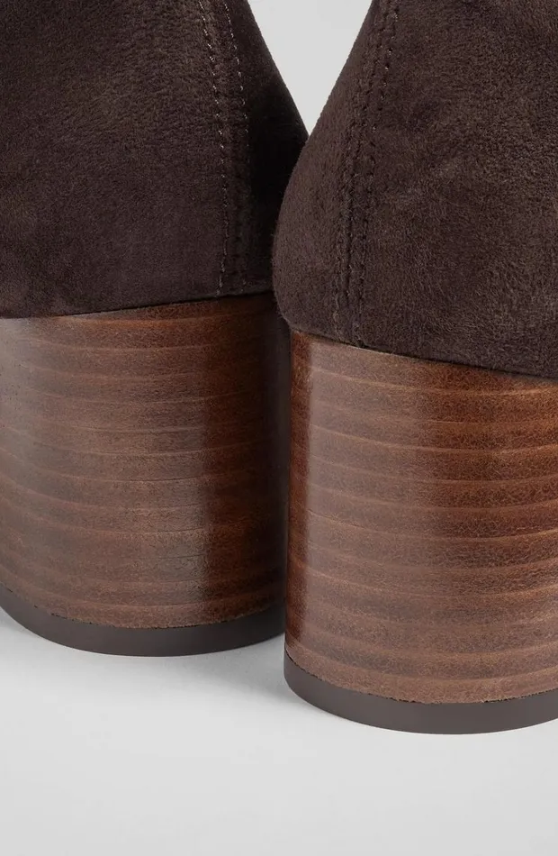 LKBennett Boots Women Davina Chocolate Stretch Suede KneeHigh Boots LKBennett Boots Women Davina Chocolate Stretch Suede KneeHigh Boots