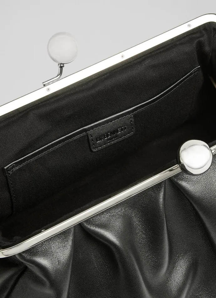 LKBennett Clutch Bags Women Lana Black Large Snaplock Clutch Bag LKBennett Clutch Bags Women Lana Black Large Snaplock Clutch Bag