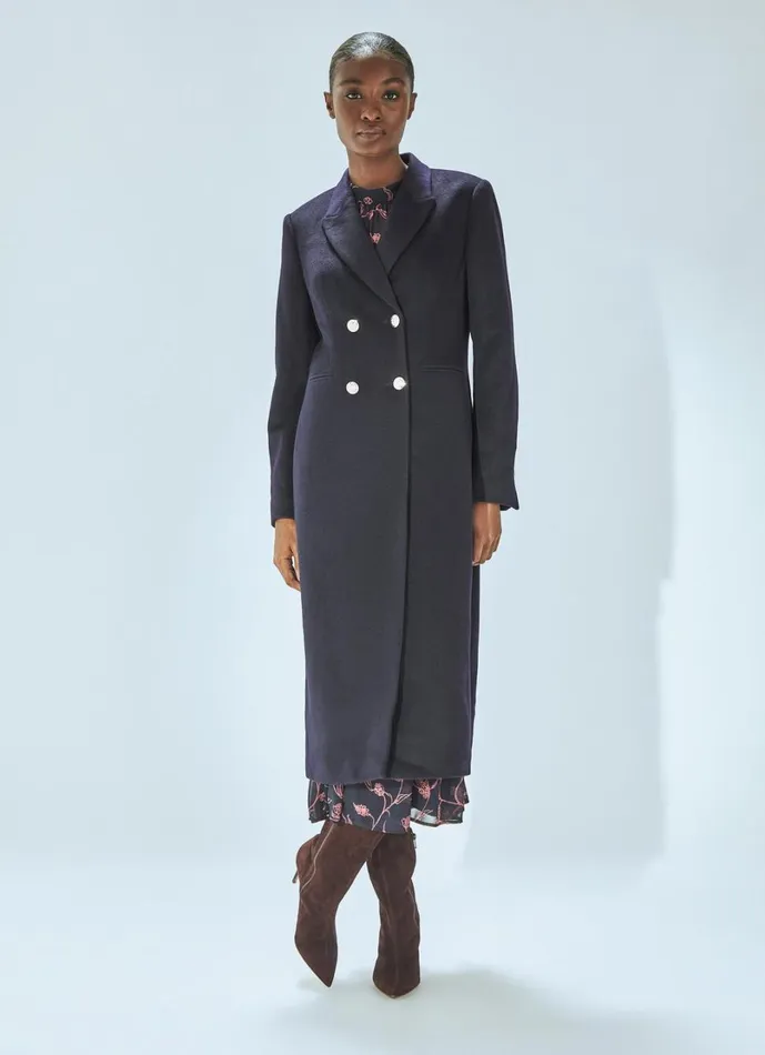 LKBennett Coats and Jackets Women Mariner Navy Wool Coat