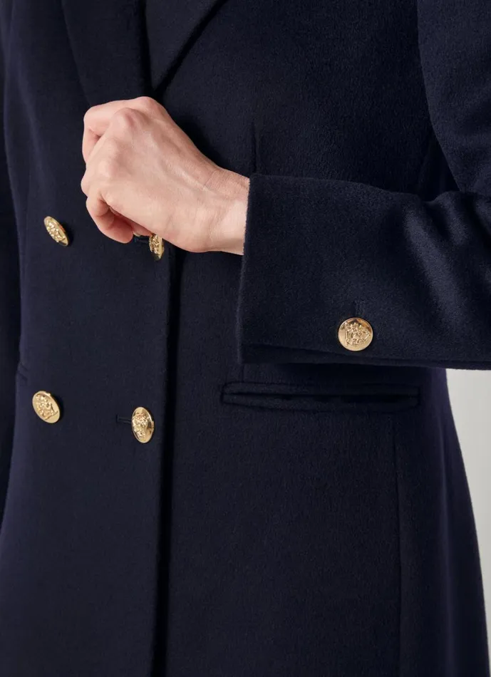 LKBennett Coats and Jackets Women Mariner Navy Wool Coat