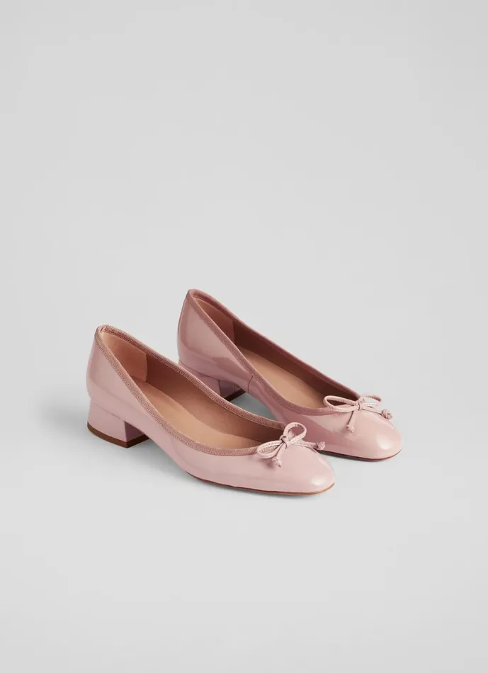 LKBennett Court Shoes Women Aurelie Pink Leather Grosgrain Ballerina Court Shoes LKBennett Court Shoes Women Aurelie Pink Leather Grosgrain Ballerina Court Shoes
