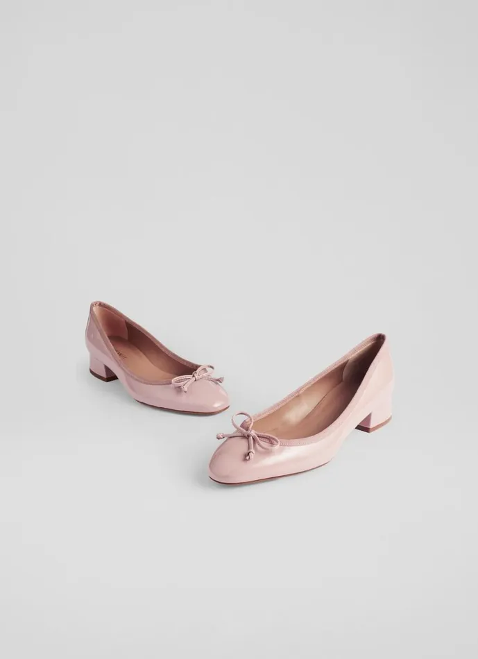 LKBennett Court Shoes Women Aurelie Pink Leather Grosgrain Ballerina Court Shoes LKBennett Court Shoes Women Aurelie Pink Leather Grosgrain Ballerina Court Shoes