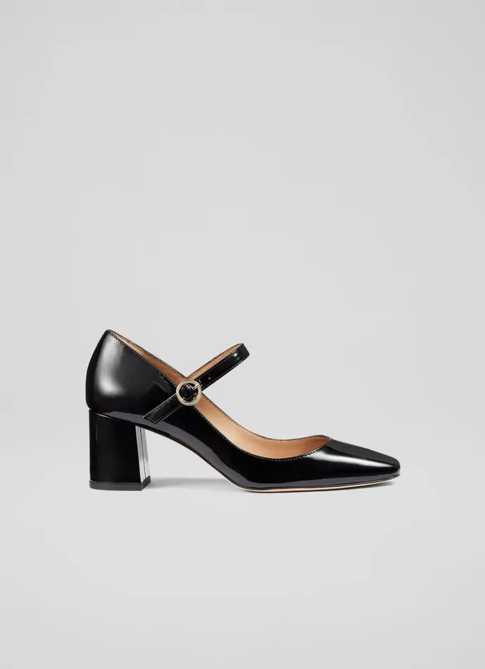 LKBennett Court Shoes Women Winter Black Patent Leather Mary Janes