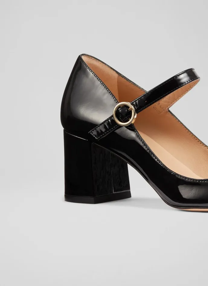 LKBennett Court Shoes Women Winter Black Patent Leather Mary Janes