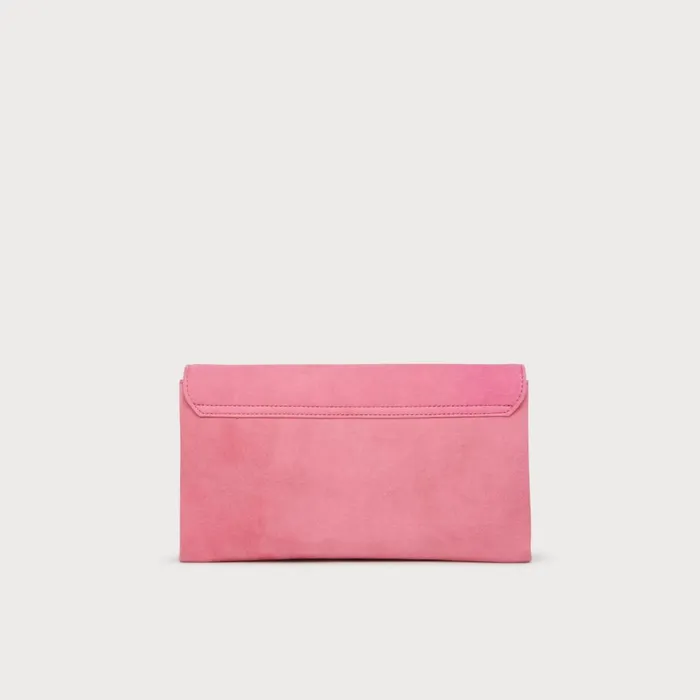 LKBennett CrossBody Bags Women Dora Pink Suede Envelope Clutch LKBennett CrossBody Bags Women Dora Pink Suede Envelope Clutch