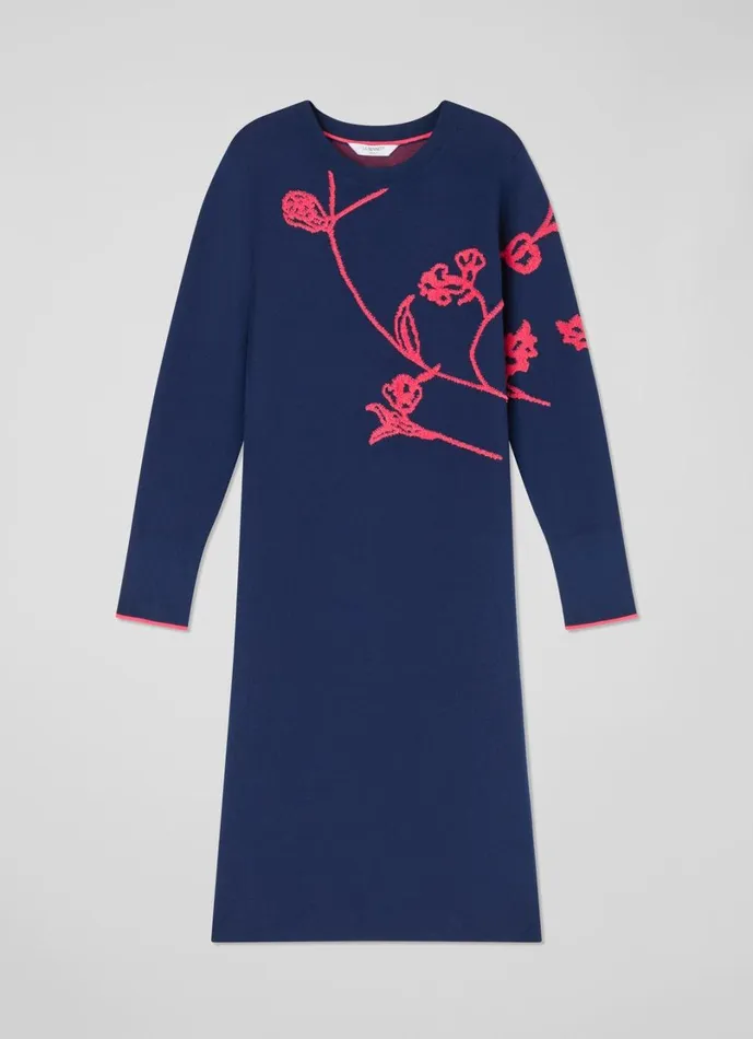 LKBennett Dresses Women Henry Floral Knit LENZING ECOVERO Viscose Jumper Dress LKBennett Dresses Women Henry Floral Knit LENZING ECOVERO Viscose Jumper Dress