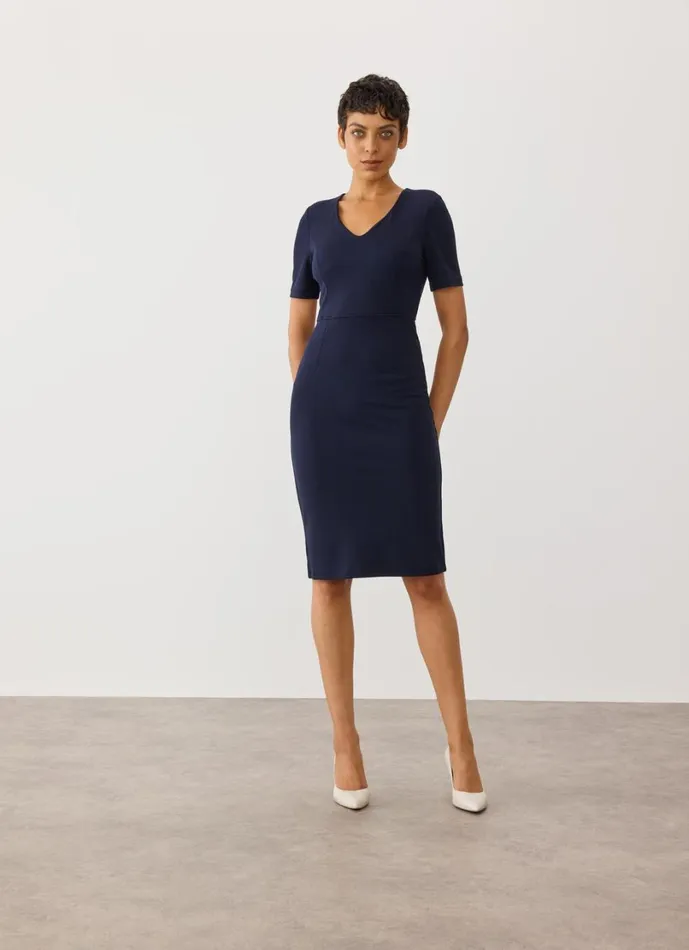 LKBennett Dresses Women Natasha Navy Dress With LENZING ECOVERO Viscose