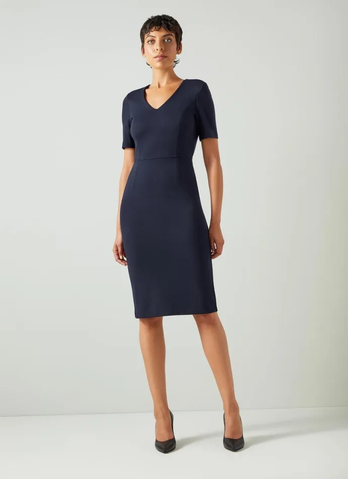 LKBennett Dresses Women Natasha Navy Dress With LENZING ECOVERO Viscose