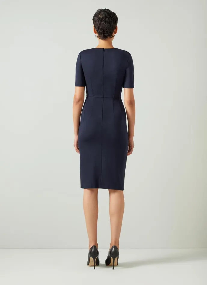 LKBennett Dresses Women Natasha Navy Dress With LENZING ECOVERO Viscose