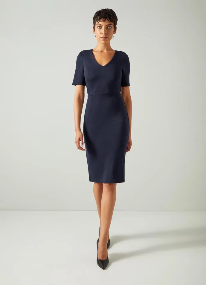 LKBennett Dresses Women Natasha Navy Dress With LENZING ECOVERO Viscose