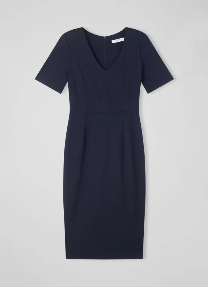 LKBennett Dresses Women Natasha Navy Dress With LENZING ECOVERO Viscose