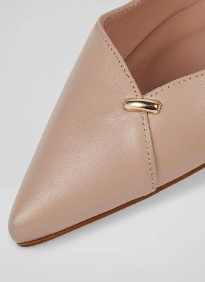 LKBennett Flats Women Cally Beige Leather Flats