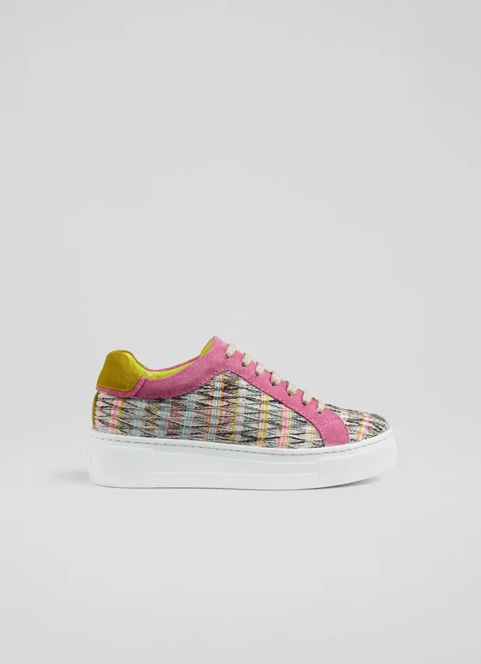 LKBennett Flats Women LKB Lift Multi Tweed Flatform Trainers LKBennett Flats Women LKB Lift Multi Tweed Flatform Trainers