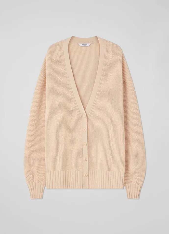 LKBennett Knitwear Women Frances Camel Longline Recycled Nylon Fisherman Rib Cardigan LKBennett Knitwear Women Frances Camel Longline Recycled Nylon Fisherman Rib Cardigan