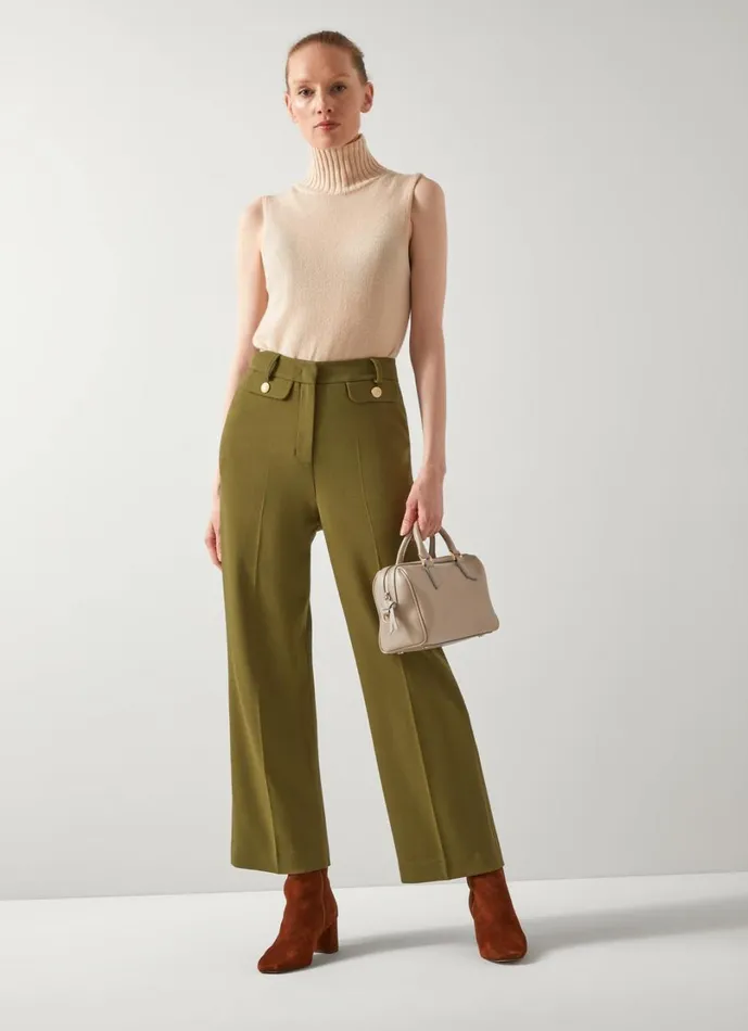 LKBennett Knitwear Women Frances Camel Roll Neck Recycled Nylon Knitted Relaxed Sleeveless Knit LKBennett Knitwear Women Frances Camel Roll Neck Recycled Nylon Knitted Relaxed Sleeveless Knit