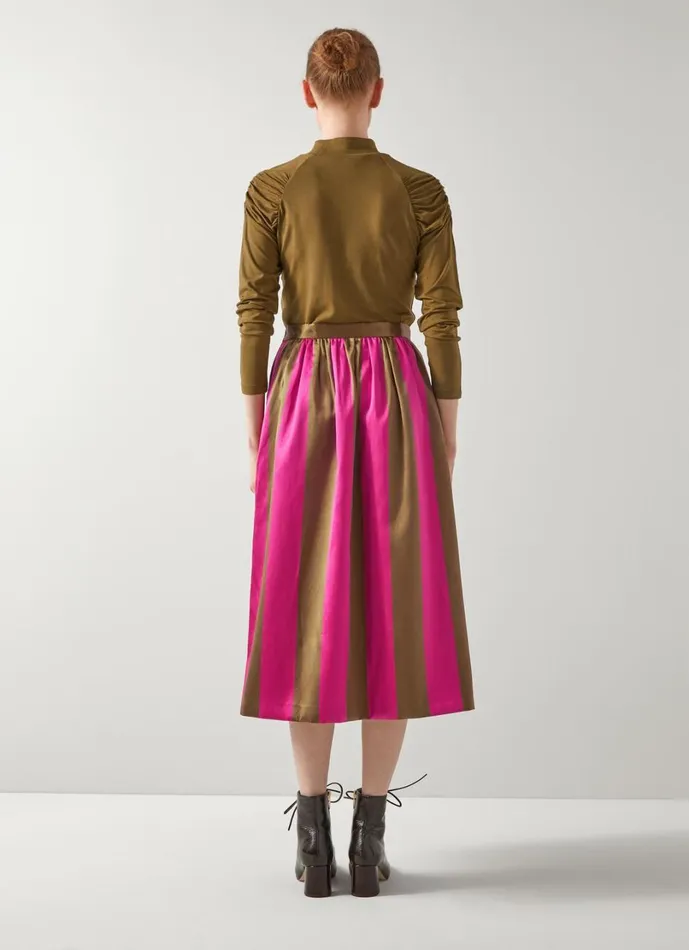 LKBennett Skirts Women Olsen Olive and Magenta Skirt