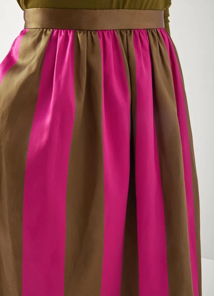 LKBennett Skirts Women Olsen Olive and Magenta Skirt