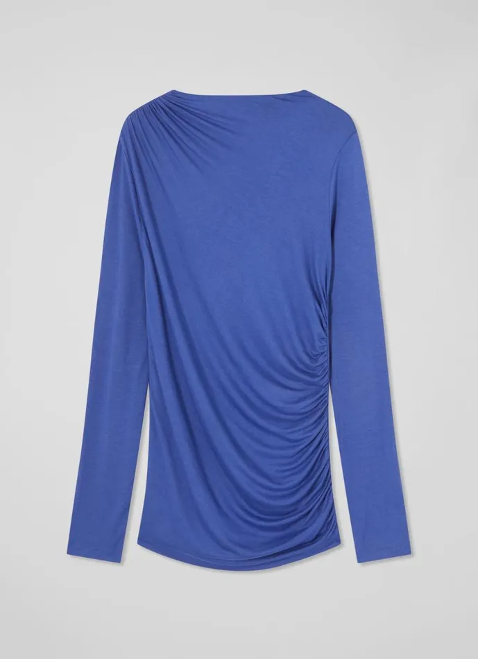 LKBennett Tops Women Mae Mazarine Drape Detail Top LKBennett Tops Women Mae Mazarine Drape Detail Top