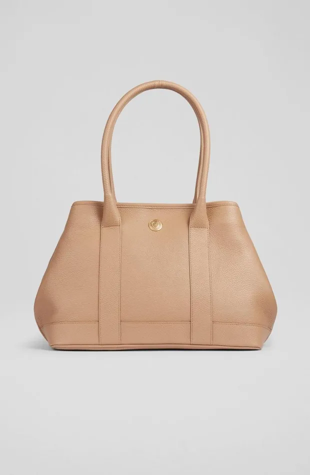 LKBennett Tote Bags Women Laurie Camel Grainy Leather Tote Bag LKBennett Tote Bags Women Laurie Camel Grainy Leather Tote Bag