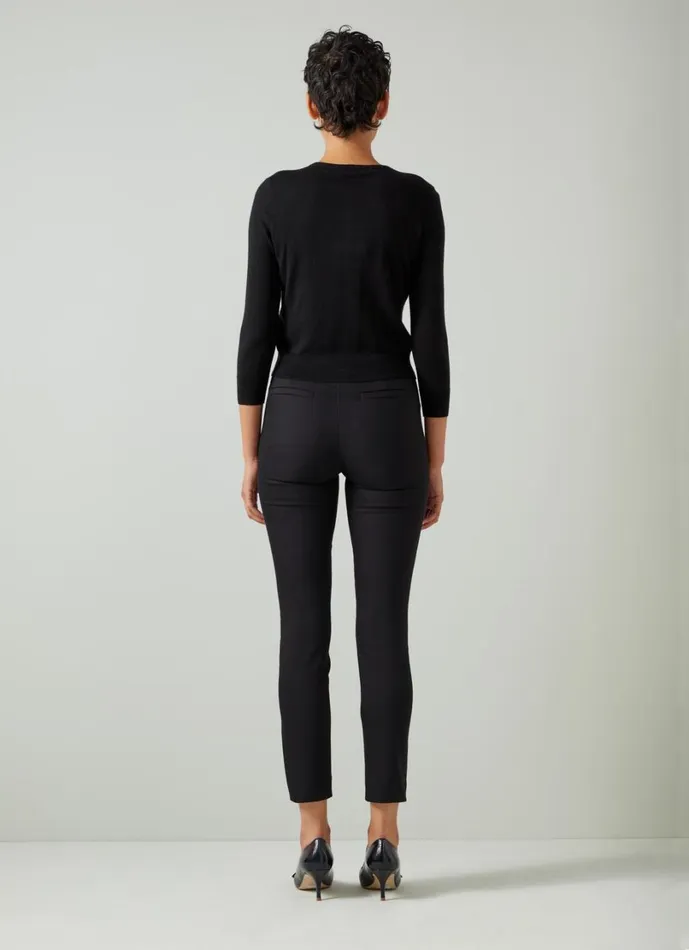 LKBennett Trousers Women Evan Black Crepe SlimCut Trousers LKBennett Trousers Women Evan Black Crepe SlimCut Trousers