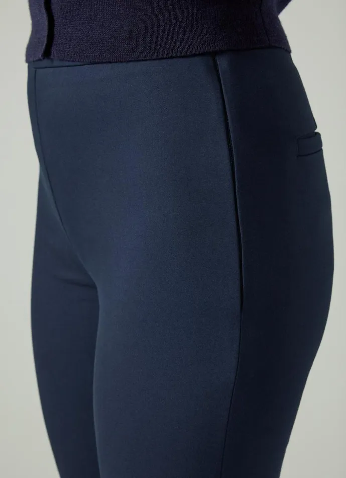 LKBennett Trousers Women Evan Navy Crepe SlimCut Trousers
