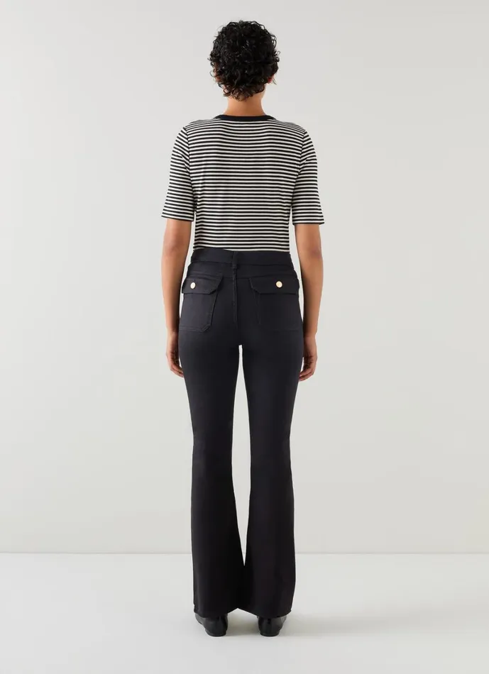 LKBennett Trousers Women Millie Black Kickflare Jean