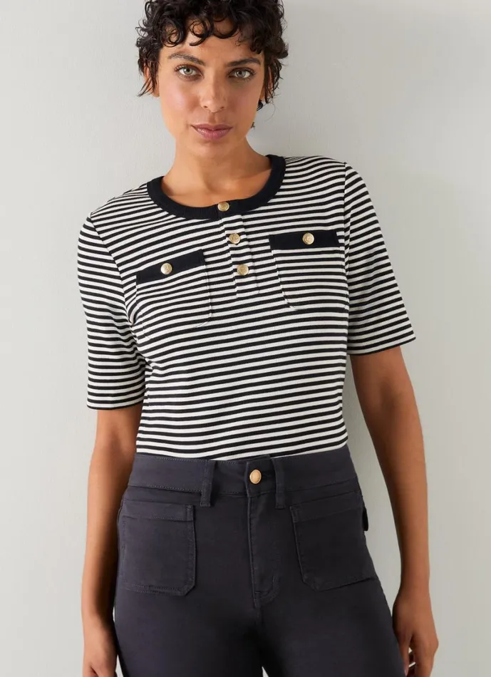 LKBennett Trousers Women Millie Black Kickflare Jean