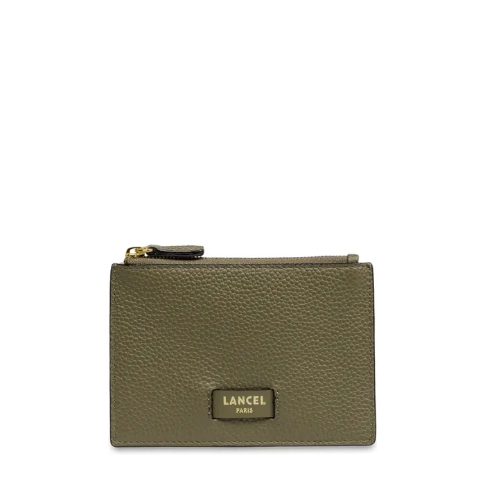L Zip Card Holder Dark Khakidark Khaki Women Lancel Wallet