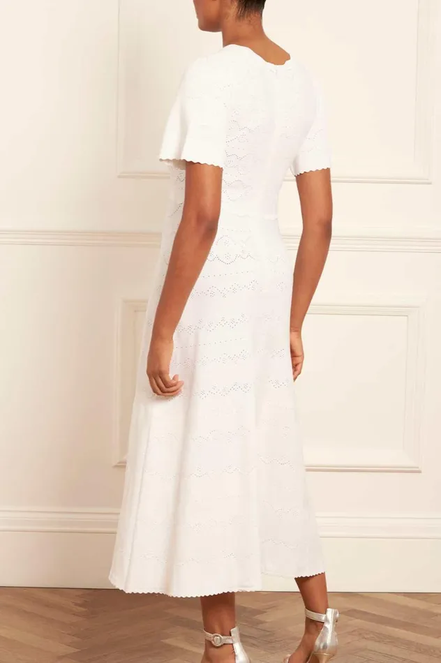 Lace Knit Gown Champagne Women Needle and Thread Dresses