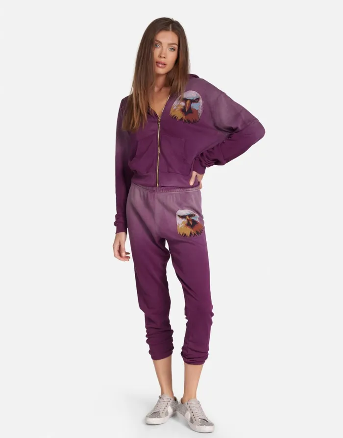 Lachelle Moshi Eagle Head Deep Merlot Ombre Women039s Lauren Moshi Hoodies