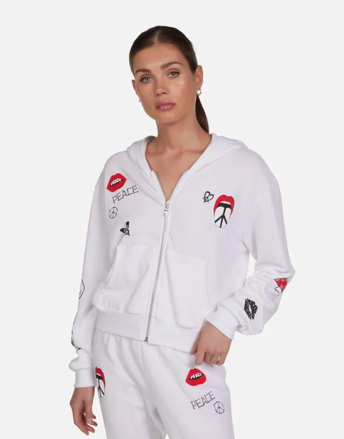 Lachelle Peace Elements White Women039s Lauren Moshi Hoodies