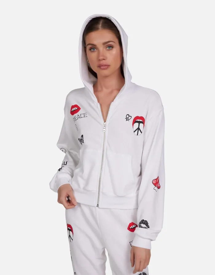 Lachelle Peace Elements White Women039s Lauren Moshi Hoodies