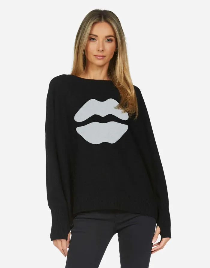 Ladona X White Mouth Black Women039s Lauren Moshi Sweaters and Knits