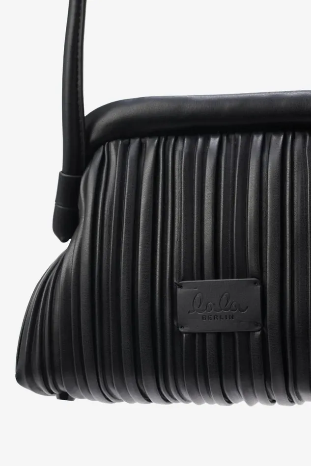 Lala Berlin Bags Crossbody Clutch Maude Vegan Leather Plisse Black 8211 Women