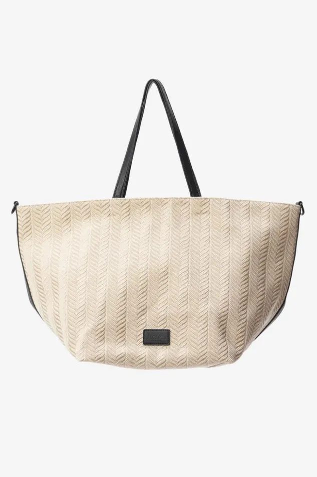 Lala Berlin Bags Shopper Monna Canvas Chevron Cream 8211 Women