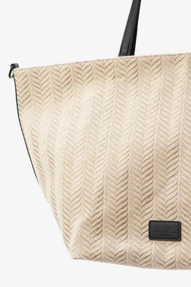 Lala Berlin Bags Shopper Monna Canvas Chevron Cream 8211 Women