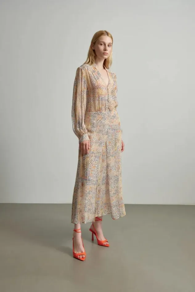 Lala Berlin Dresses Dress Deena Viscose Heritage Garden 8211 Women