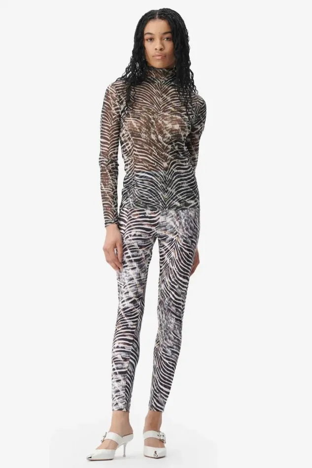Lala Berlin Pants and Skirts Legging Leonie Polyester Mix Dark Zebra Shibori 8211 Women