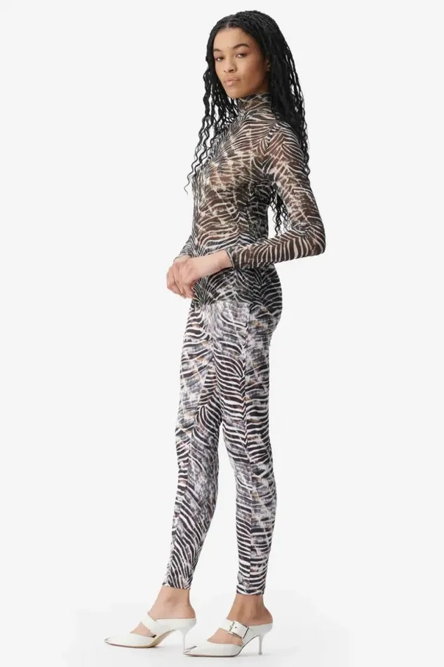 Lala Berlin Pants and Skirts Legging Leonie Polyester Mix Dark Zebra Shibori 8211 Women