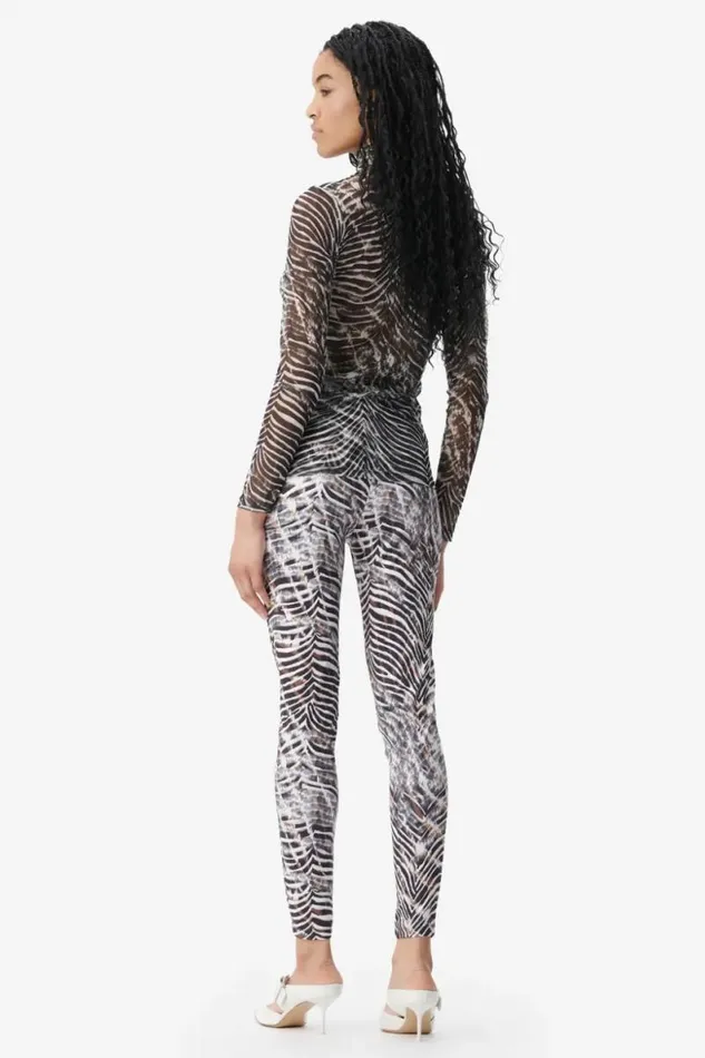 Lala Berlin Pants and Skirts Legging Leonie Polyester Mix Dark Zebra Shibori 8211 Women