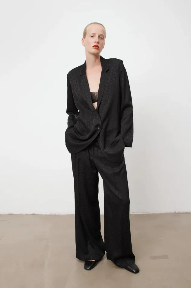 Lala Berlin Pants and Skirts Pants Polko Viscose Mix Leo Black 8211 Women