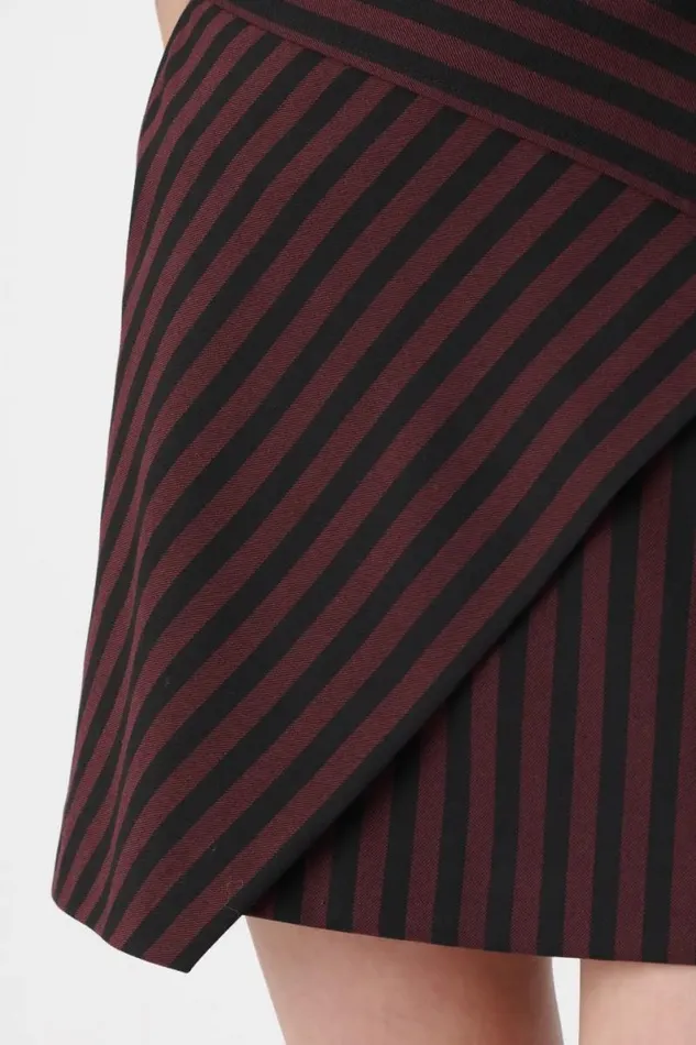 Lala Berlin Pants and Skirts Skirt Saki Polyester Mix Stripe Fudge 8211 Women
