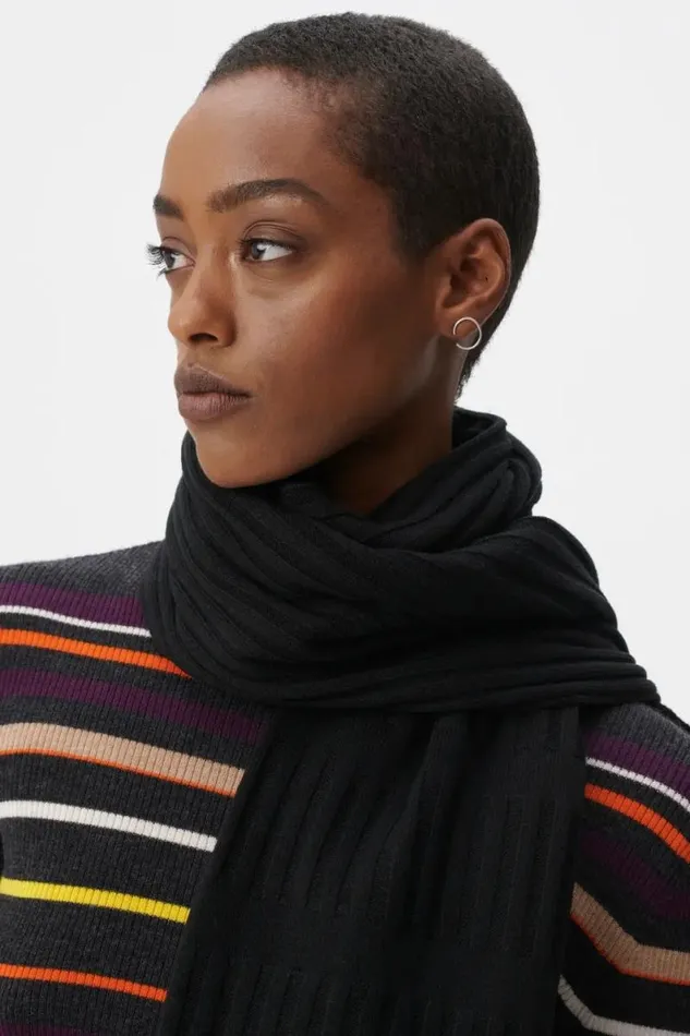 Lala Berlin Scarves and Triangles Scarf Anissa Wool Mix Black 8211 Women